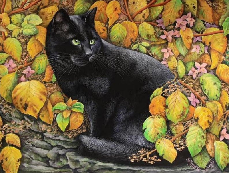 Irina Garmashova - Autumn Cat