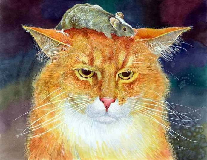 Red Cat and Grey Mouse - Ignatenko Igor