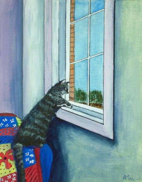 Anastasiya Malakhova - Cat By The Window