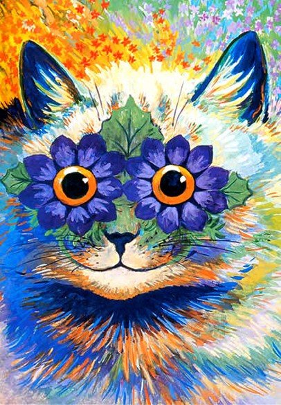 Louis William Wain - Cat Flower Eyes