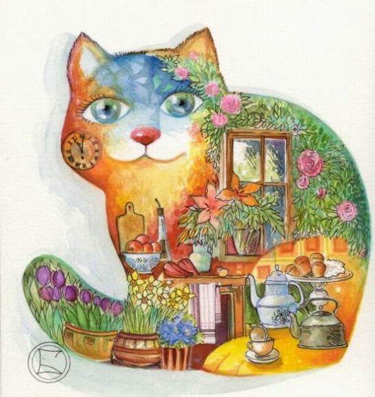 Oksana Zaika - Flower Cat