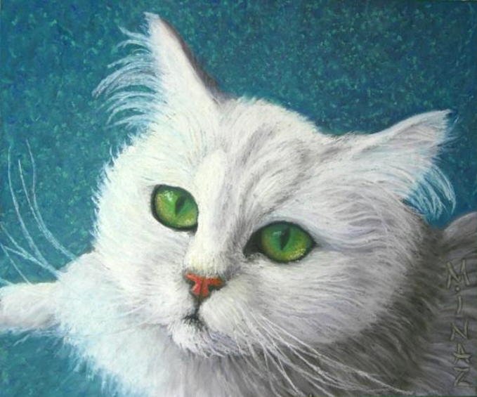 White Cats Painting The Green Eyed Vamp