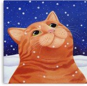 Vicky Mount - Ginger Cat in Snow