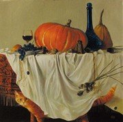Vladimir Puzankov - Still Life with a Pumpkin