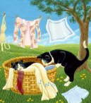 Cats in Laundry Basket - Brownd Elizabeth