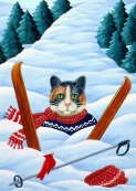 Snow Skies Cat - Brownd Elizabeth