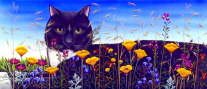Carol Wilson - Cat in flower field