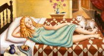 Rick Beerhorst - Reclining Woman on Bed