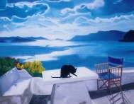 Susan Lamy - A Cat in Santorini